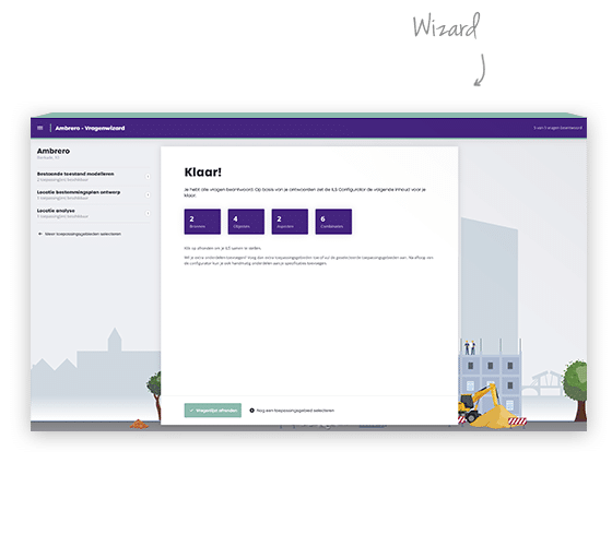 ILS Configurator- scherm van de applicatie